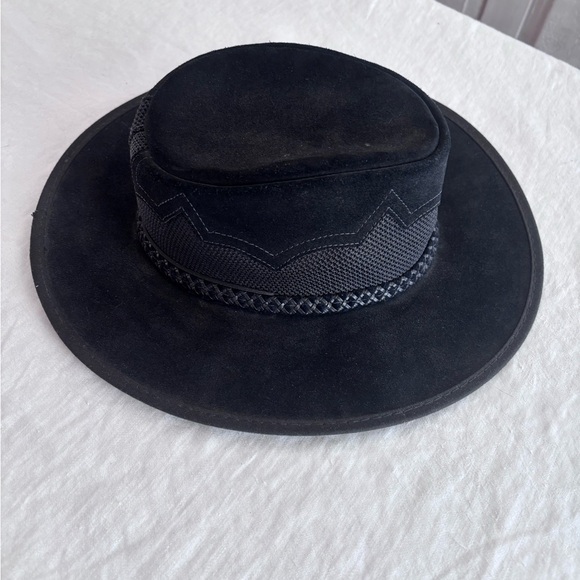 Monterey Bay Sirocco Waterproof Leather UPF 50 + Western Hat. Black 7-7 1/2 - Picture 4 of 11